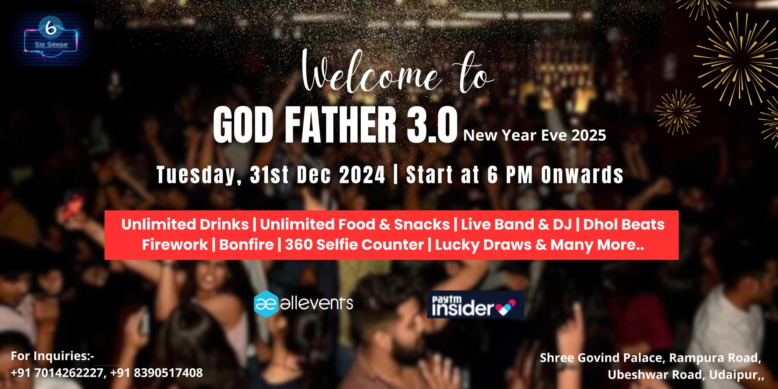 God Father 3.0 – New Year Party in Udaipur for couples